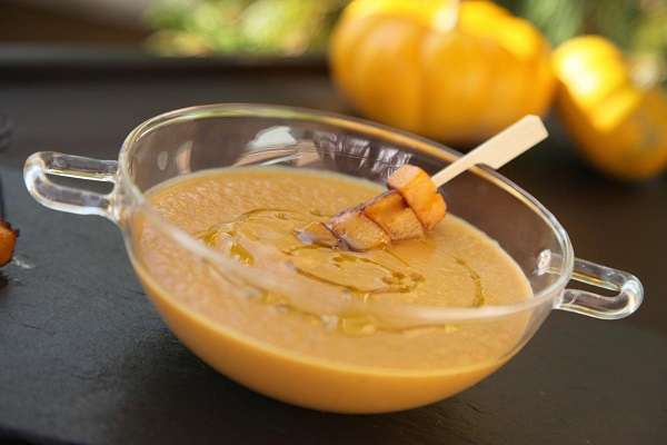 Delicious cream of pumpkin soup