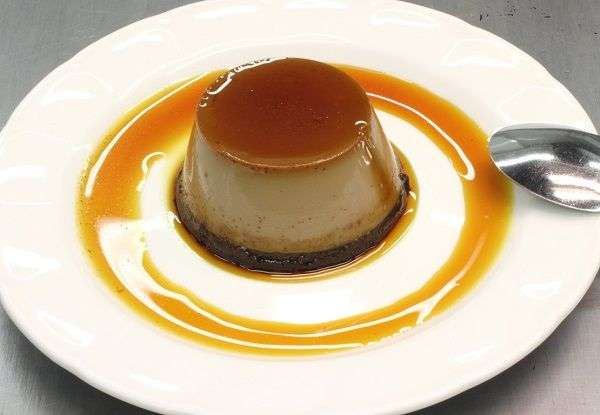 Orange and chocolate flan