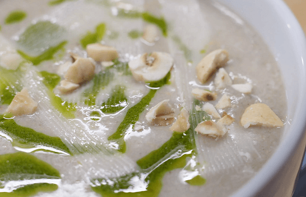 Cream of Mushroom Soup with Hazelnuts 