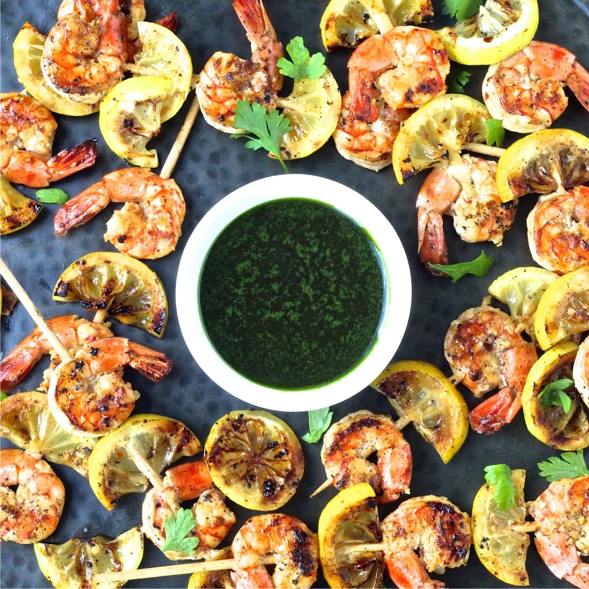 Recipe for Grilled Garlic Shrimp Skewers Olive Oils from Spain