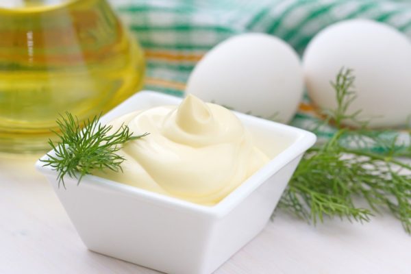 Mayonnaise with ingredients