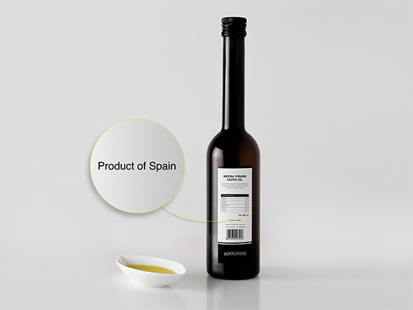 The label in a Spanish olive oil bottle has a lot of useful information, like the best before date