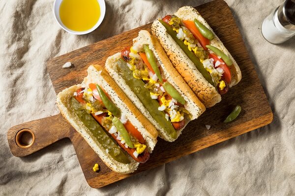 Chicago-Style Hot Dog with EVOO from Spain