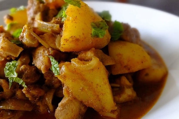 A vegetarian take on curry, a delicious and authentic dish.