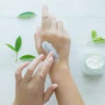 Homemade hand cream with olive oil